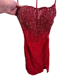 ASHLEYlauren Red Sequin Dress